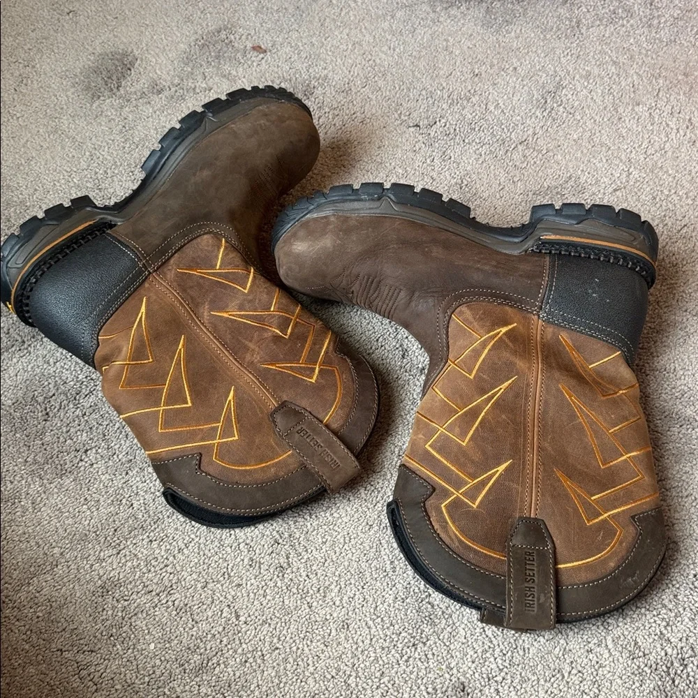 Irish Setter Two Harbors 11-Inch Waterproof Pull-On Work Boots SIZE 10.5
